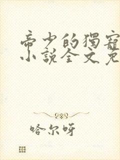 帝少的独宠娇妻小说全文免费阅读封面