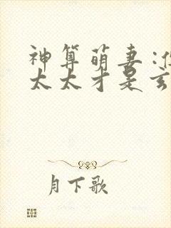 神算萌妻 :傅太太才是玄学真大佬