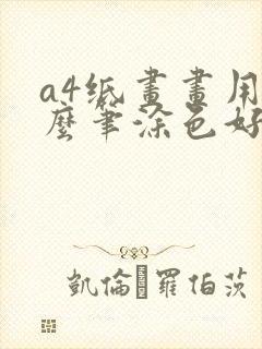 a4纸画画用什么笔涂色好看