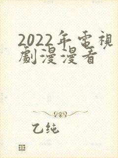 2022年电视剧漫漫看