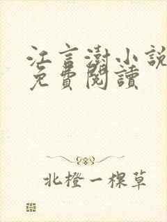 江言澍小说全文免费阅读