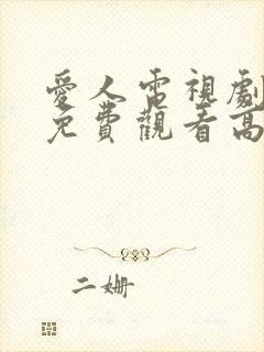 爱人电视剧全集免费观看高清封面