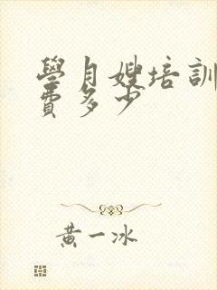 学月嫂培训班学费多少