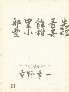 哪里能看先婚后爱小甜妻短剧