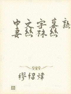 中文字幕熟女人妻丝袜丝封面