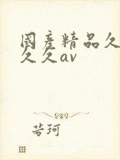 国产精品久久久久久av