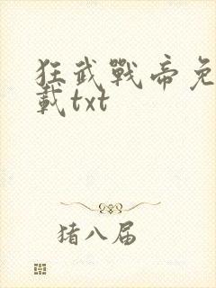 狂武战帝免费下载txt封面