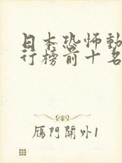 日本恐怖动漫排行榜前十名