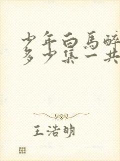 少年白马醉春风多少集一共