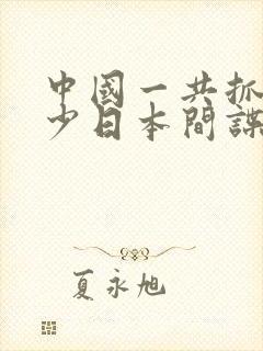 中国一共抓了多少日本间谍封面