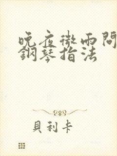 晚夜微雨问海棠钢琴指法