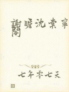 谢瞻沈棠宁笔趣阁封面