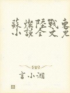 苏灿陆战东穿越小说全文免费