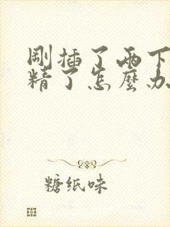 刚插了两下就射精了怎么办封面