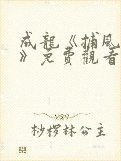 成龙《捕风捉影》免费观看高清版封面