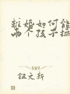 离婚如何能争取两个孩子抚养权