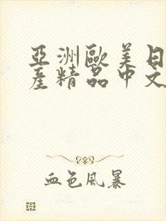 亚洲欧美日韩国产精品中文字幕在线封面