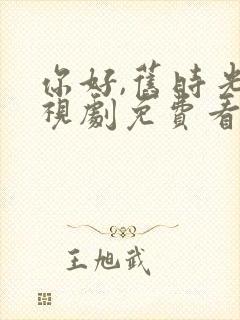 你好,旧时光电视剧免费看封面