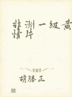 非洲一级黄色激情片