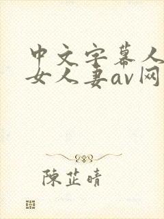 中文字幕人妻熟女人妻av网封面