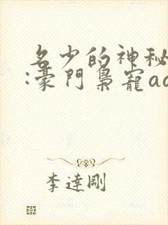 名少的神秘老婆:豪门枭宠aa制 小说