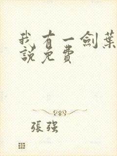 我有一剑叶观小说免费封面