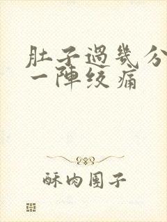 肚子过几分钟就一阵绞痛封面