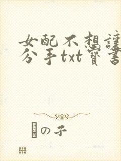 女配不想让主角分手txt宝书封面