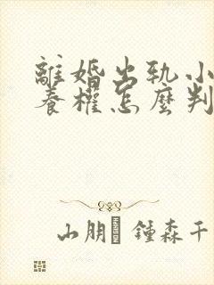 离婚出轨小孩抚养权怎么判