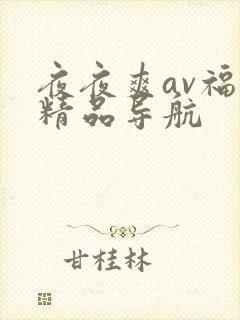 夜夜爽av福利精品导航