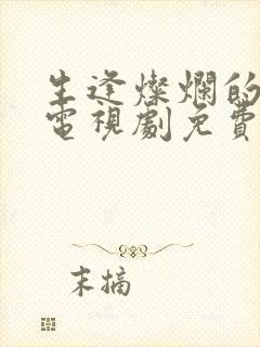 生逢灿烂的日子电视剧免费