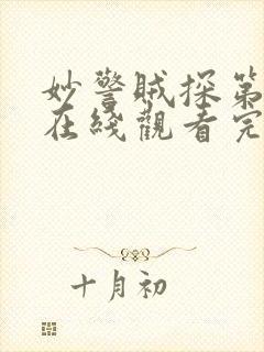 妙警贼探第二季在线观看完整免费