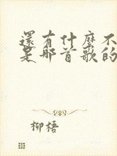 还有什么不可以是哪首歌的歌词