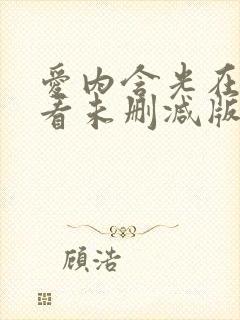 爱内含光在线观看未删减版封面