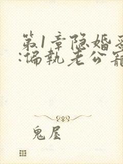 第1章隐婚蜜爱:偏执老公宠上瘾