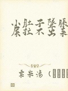 小肚子坠胀想拉屎拉不出来怎么回事