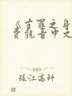 《有罪之身》免费观看中文版高清