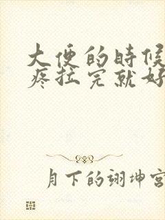 大便的时候肚子疼拉完就好了