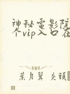 神秘电影院的5个vip入口在哪