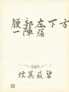 腹部左下方一阵一阵痛