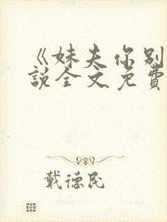 《妹夫你别》小说全文免费阅读封面