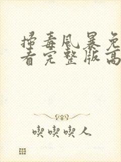 扫毒风暴免费观看完整版高清