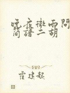 晚夜微雨问海棠简谱二胡封面