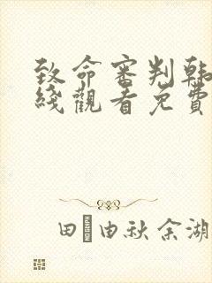 致命审判韩剧在线观看免费完整版