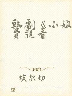 韩剧《小姐》免费观看