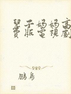 儿子妈妈高清免费版电视剧在线观看