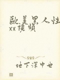 欧美黑人性猛交xx视频