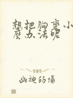 想把胸变小有什么办法呢封面