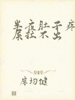 半夜肚子疼想拉屎拉不出