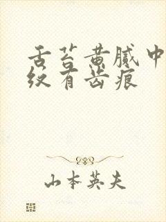 舌苔黄腻中间裂纹有齿痕